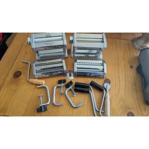 Marcato Atlas 150 Wellness Pasta Maker Bundle Made in Italy Chrome Steel Set